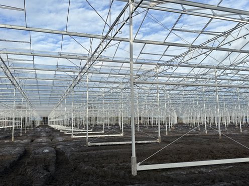 kas in aanbouw 