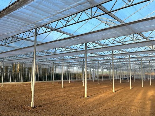 kas in aanbouw 