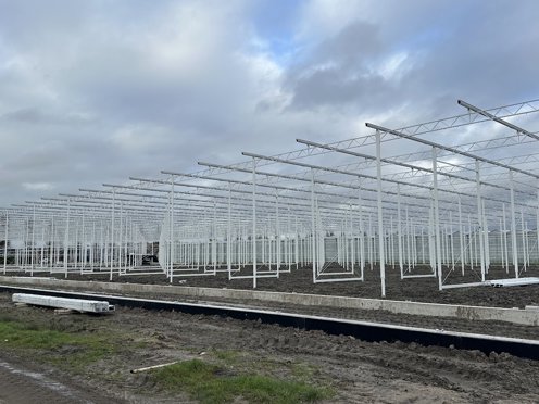 stalen constructie voor een kas